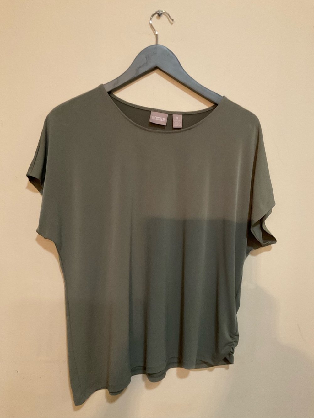 Chico’s short-sleeve crew neck blouse from